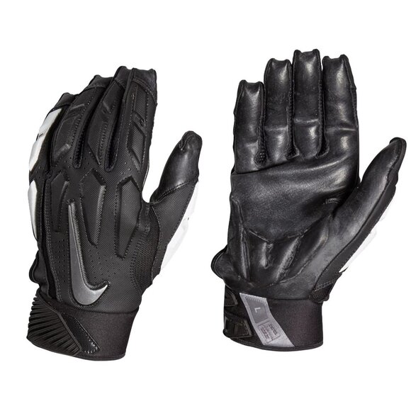 Nike D-Tack 6.0 Football Gloves, Black/White, Adult Unisex Size L #NFG21937 - Picture 6 of 9